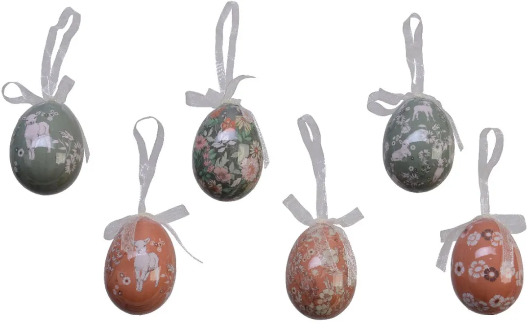 Decoris Paaseieren Foam 12 Stuks - Salie Groen