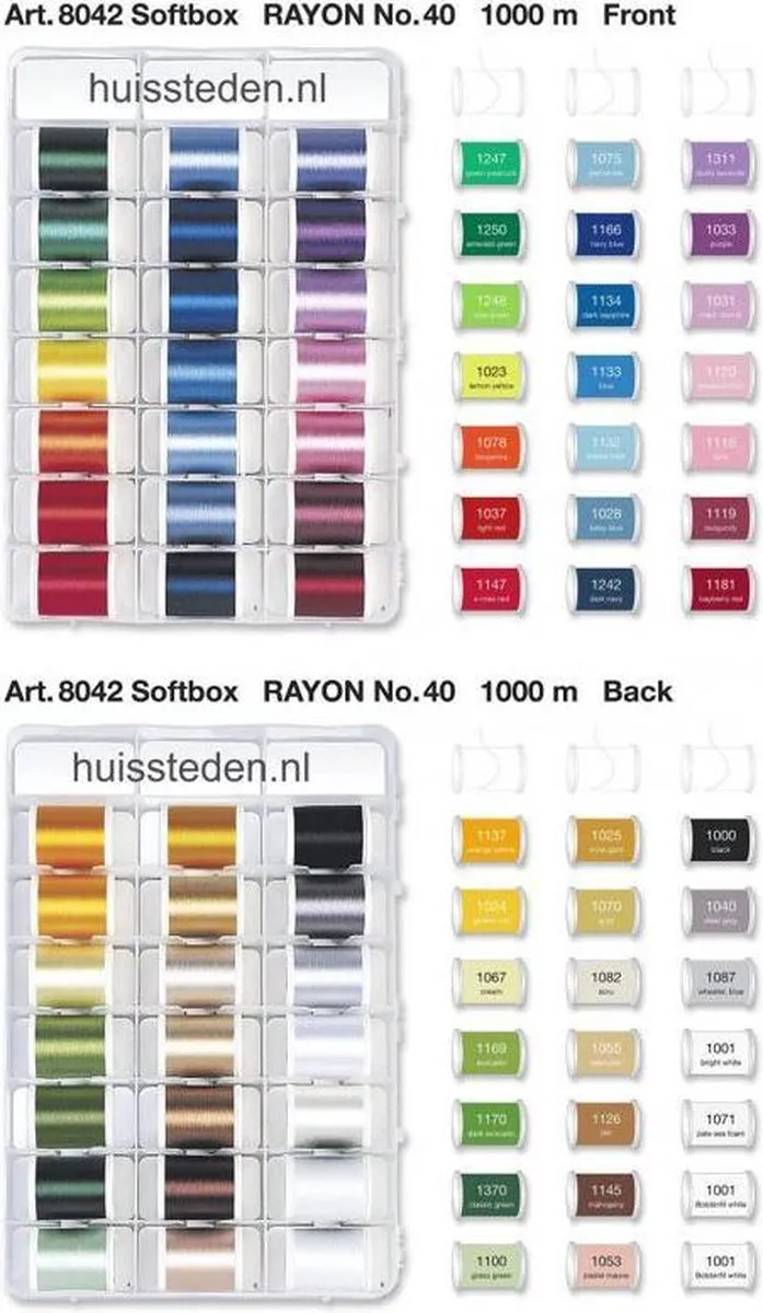 Madeira Softbox Rayon nr.40 40x1000m - 40 Kleuren