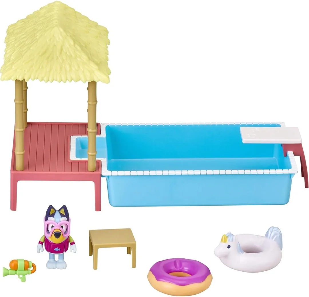 Moose Toys Bluey Zwembad Speelset - Blauw