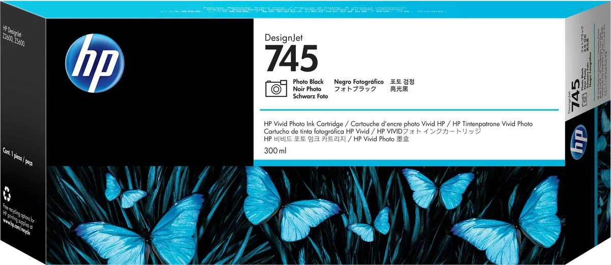 HP 745 Fotozwart Inktcartridge
