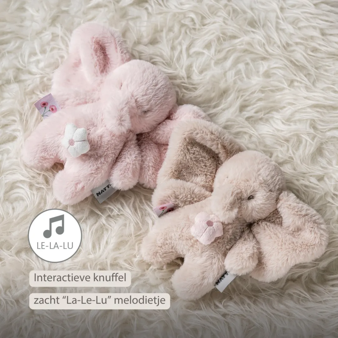 Nattou FanFan Muziekknuffel Olifant 20cm - Zand