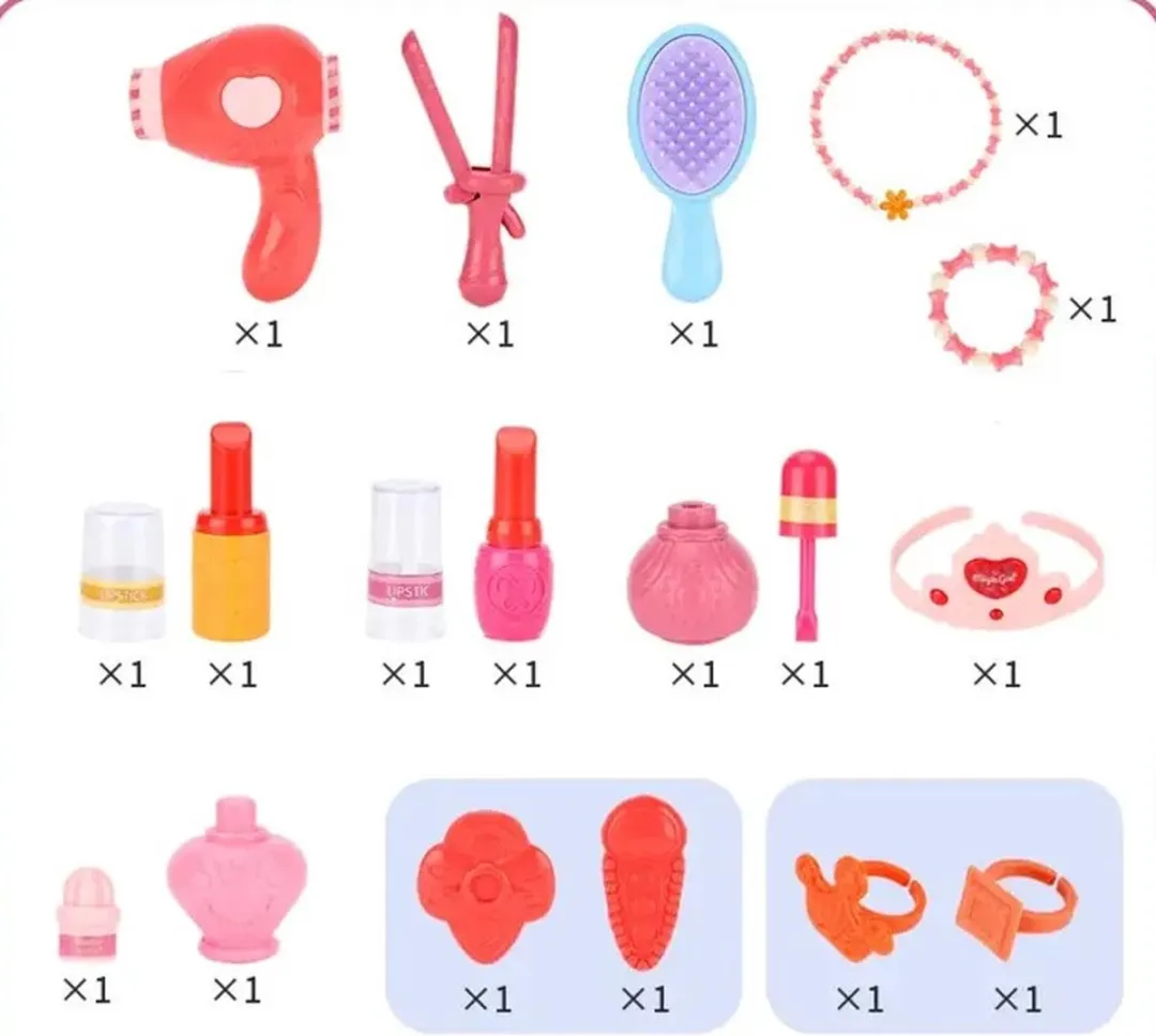 Sako Toys Kaptafel Schoonheidsspecialiste Roze/Paars - met krukje