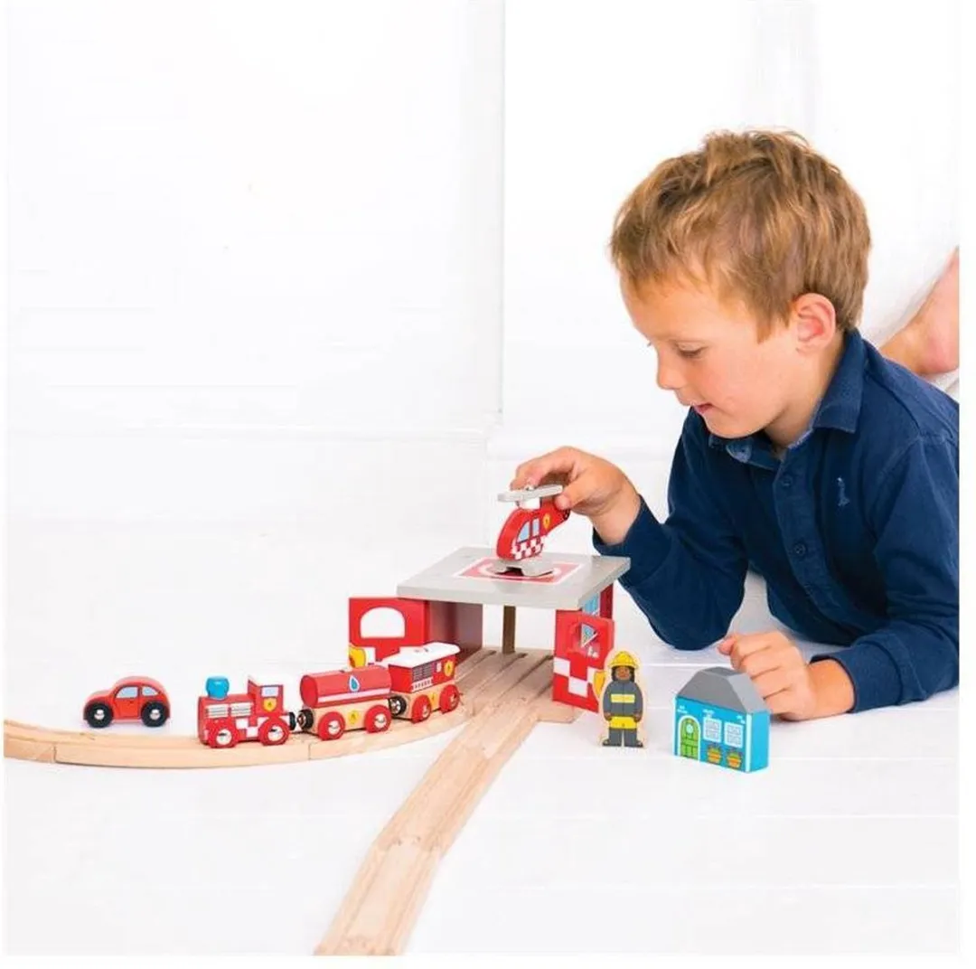 BIGJIGS Brandweerkazerne Rails - 2 Stuks - Meerdere kleuren