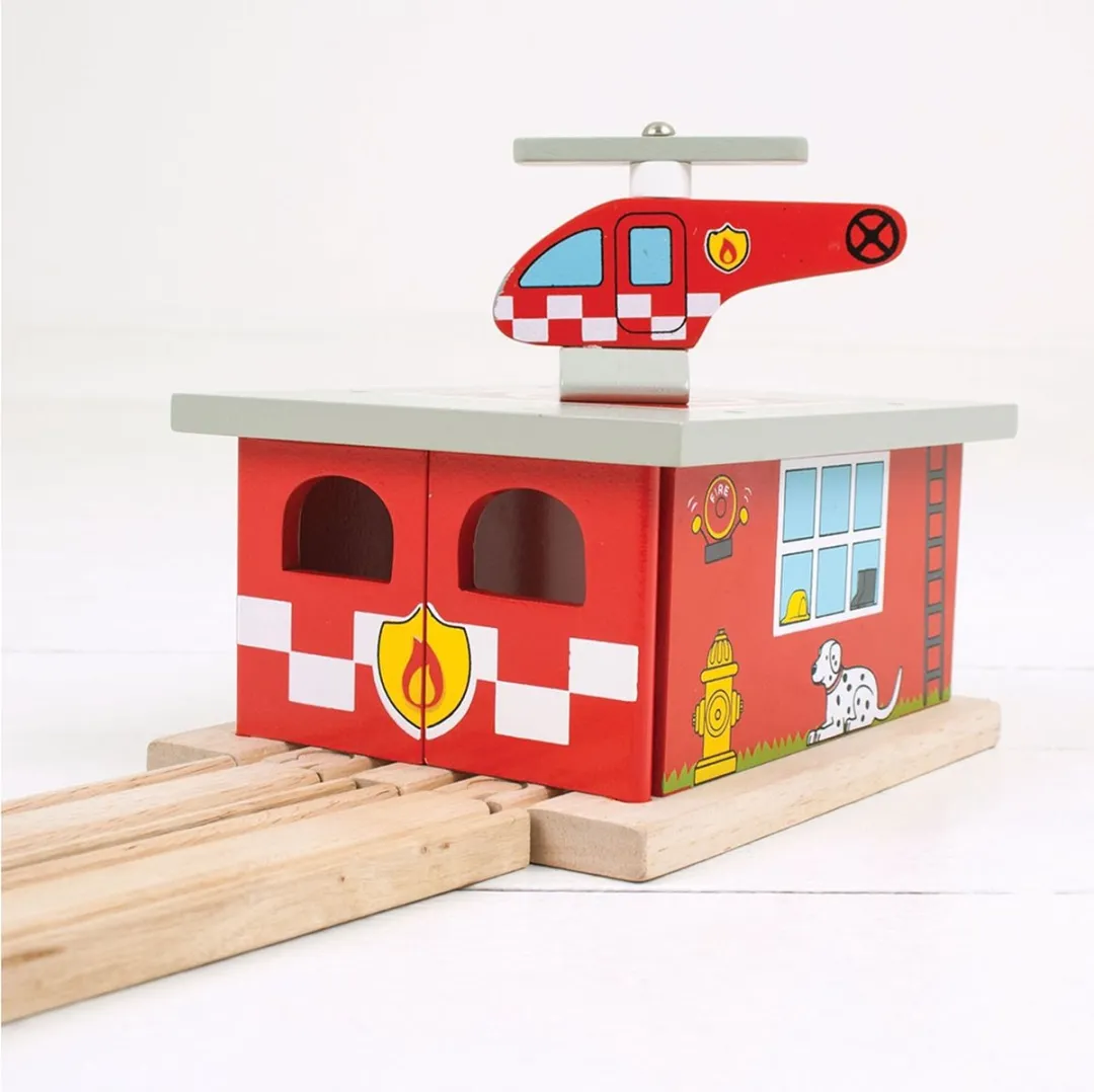 BIGJIGS Brandweerkazerne Rails - 2 Stuks - Meerdere kleuren
