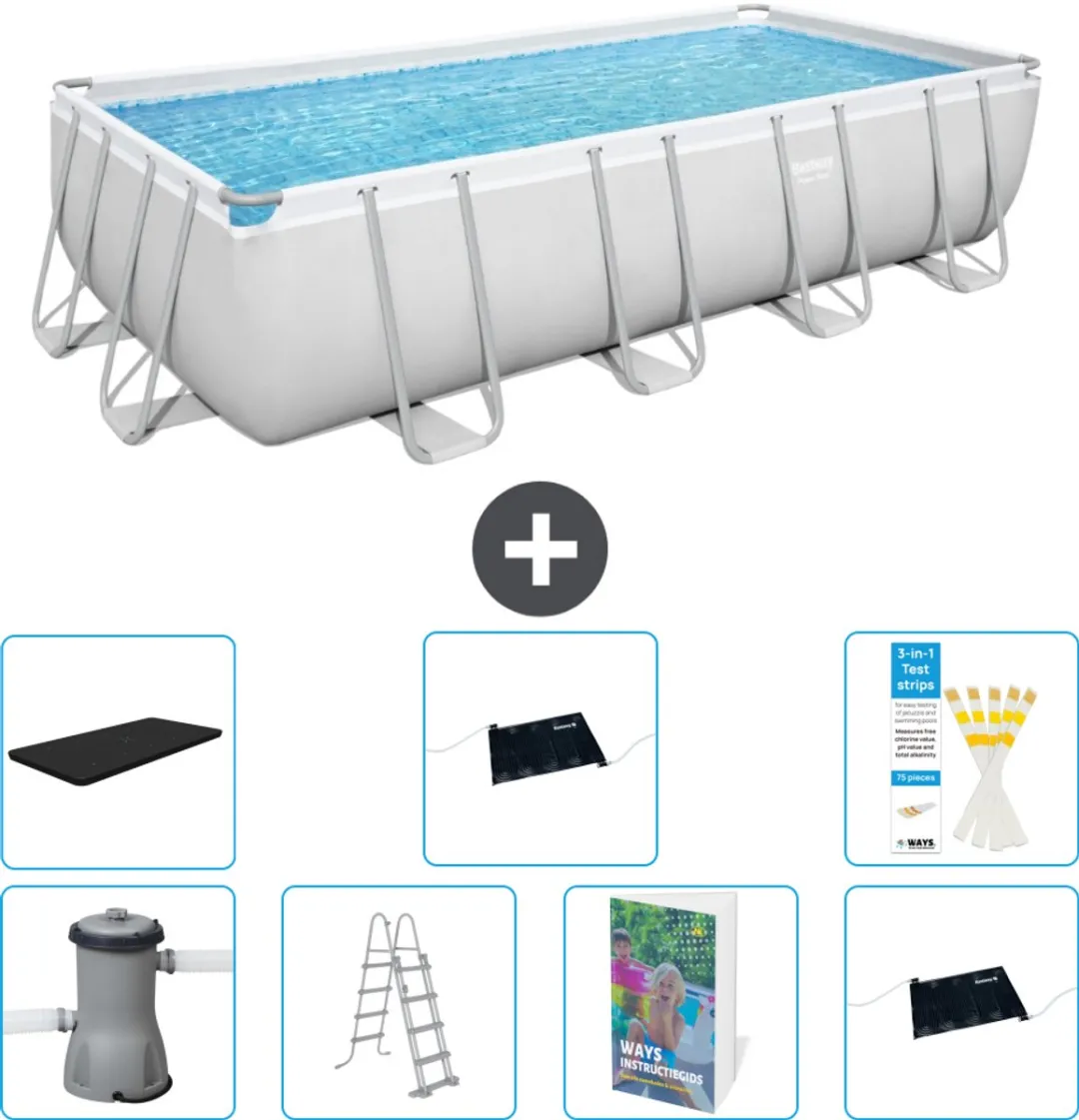 Bestway Power Steel Zwembad 488x244x122cm