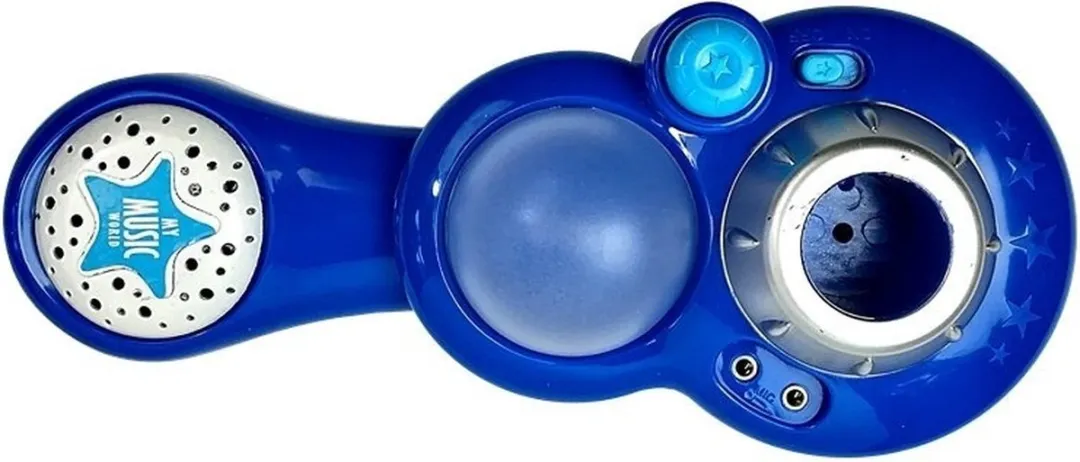 Lean Toys Kinder Karaoke Set - 2 Blauwe Microfoons - afbeelding 3 van 6