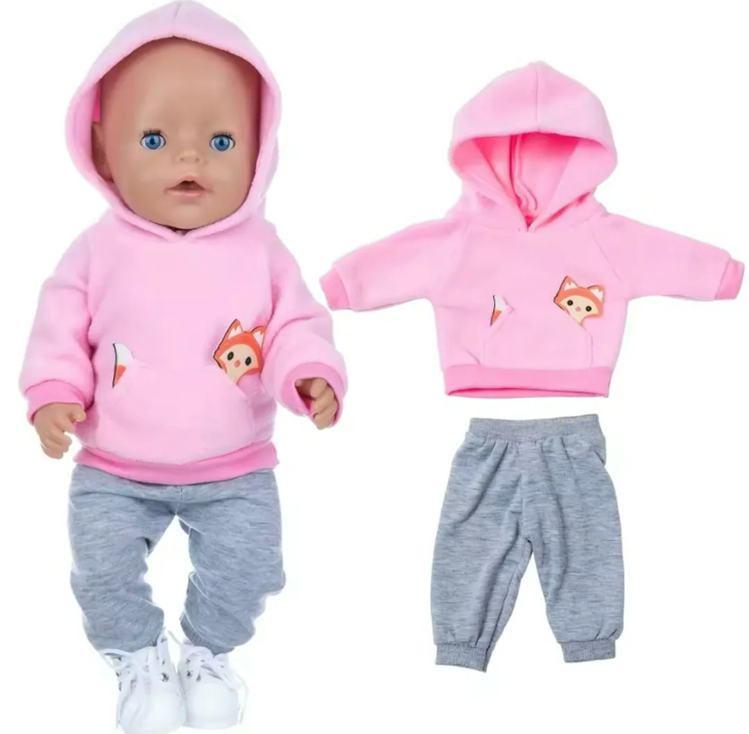 Happy U Kids Joggingspak BabyBorn Pop - 36 cm - Roze/Grijs