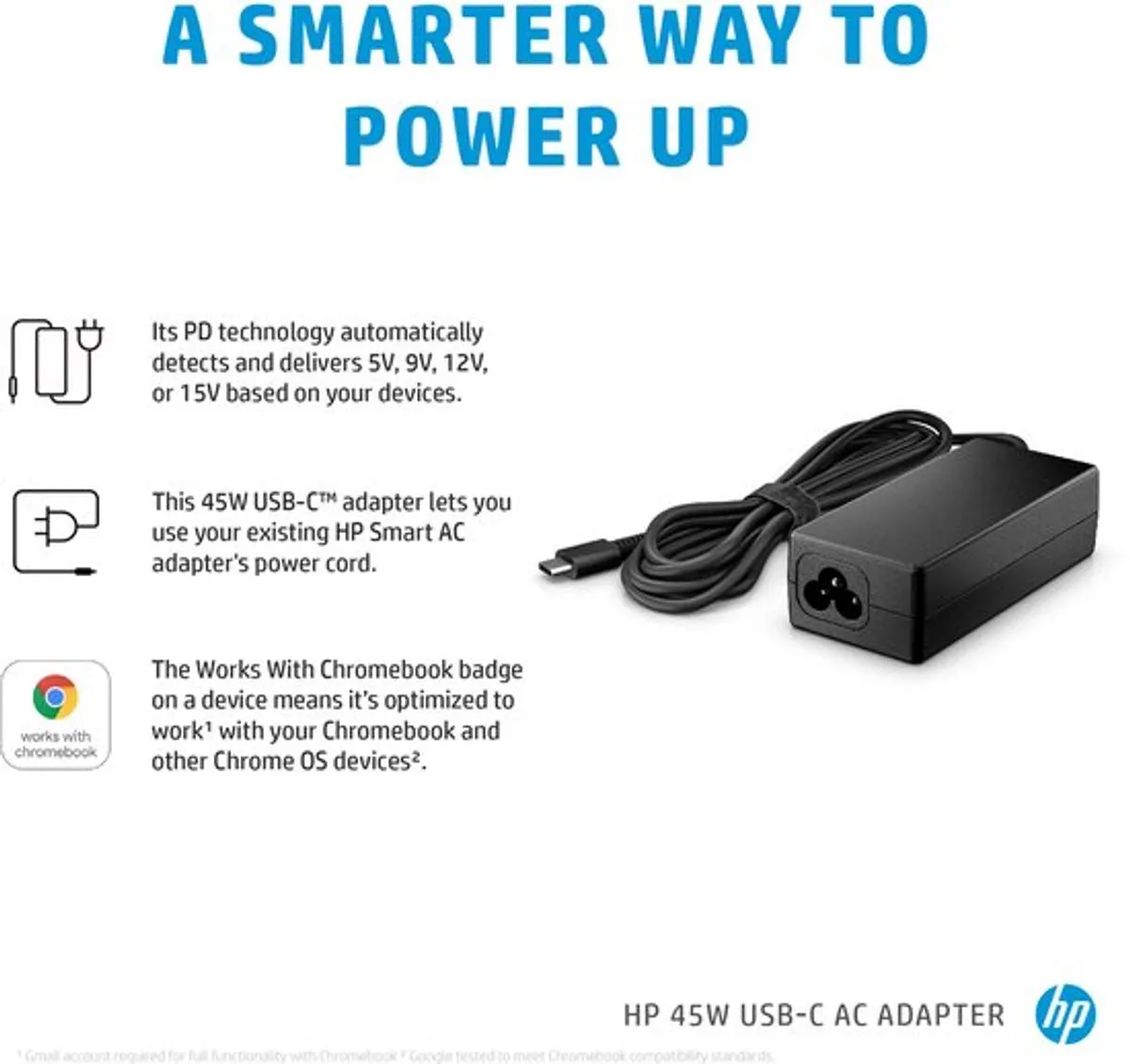 HP 918337-001 USB-C Oplader 45W - Zwart