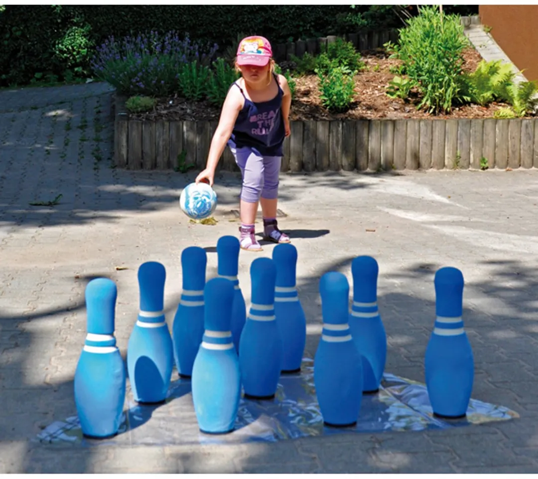 Eduplay Bowlingset Zacht - Blauw/Wit