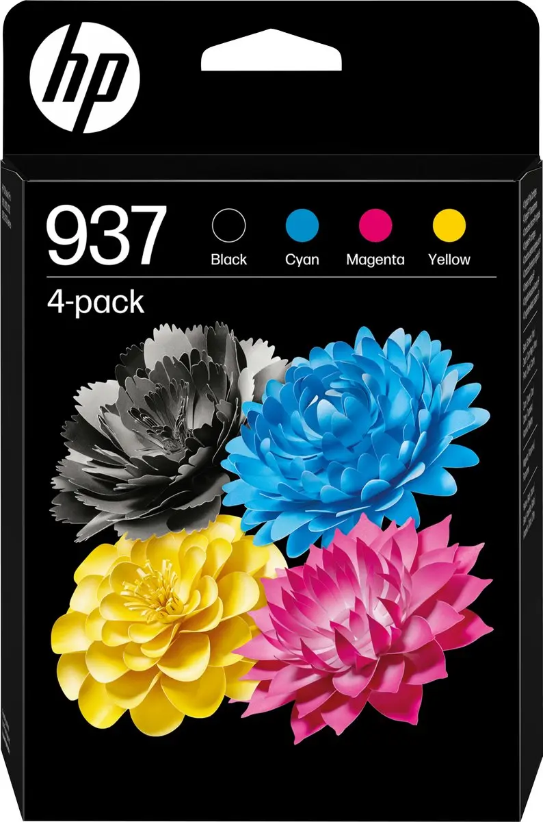 HP 937 CMYK Inktcartridge 4 Stuks - 6C400NE
