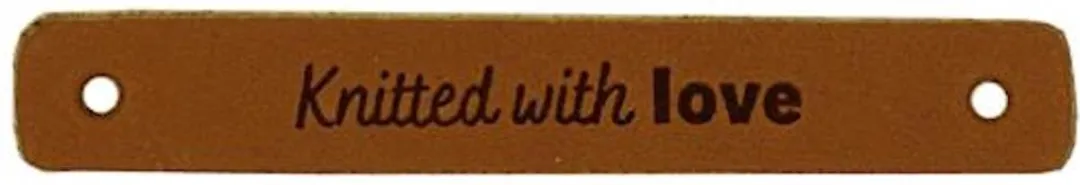 Durable Leren Labels Knitted with Love