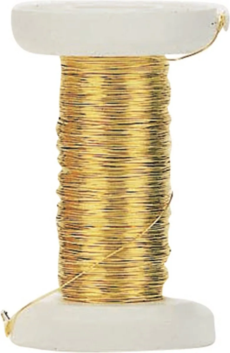 Glorex Hobby Goud Metallic Binddraad 0,4mm - 40m - 2 Stuks