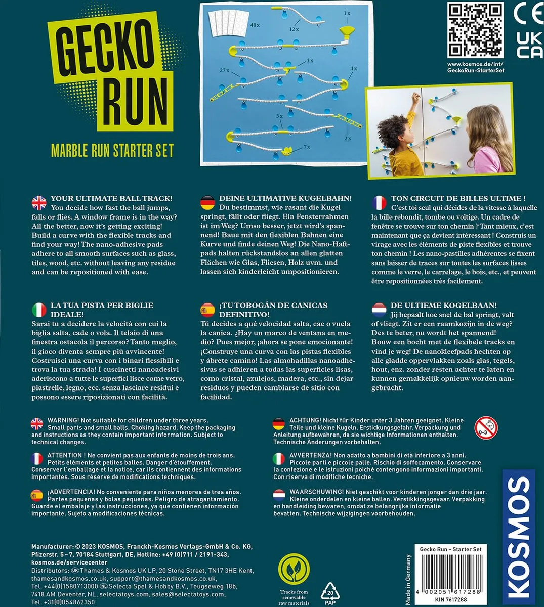 Kosmos Gecko Run Knikkerbaan Starter Set - 97 Onderdelen