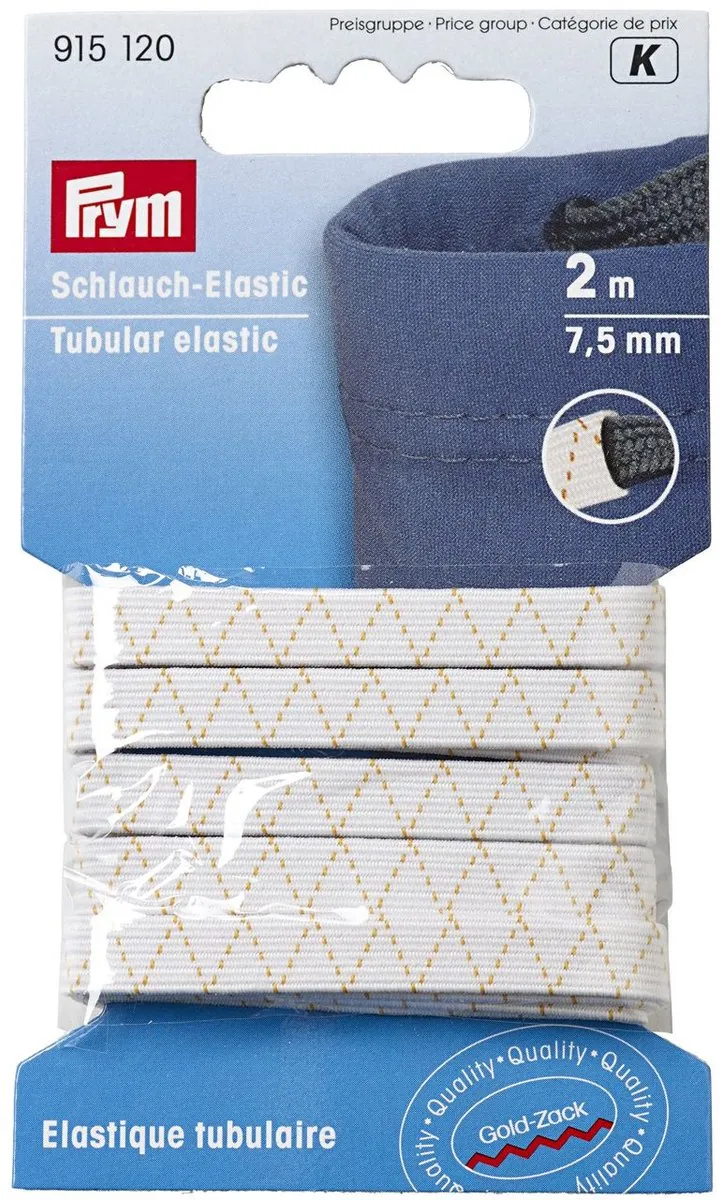 Prym Dubbel Elastiek Wit - 2m