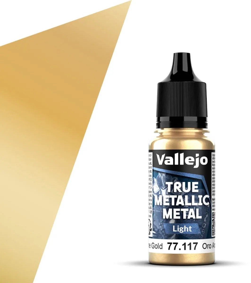 Vallejo Hobbyverf True Metallic Metal Light Arkanisch Goud 18ml