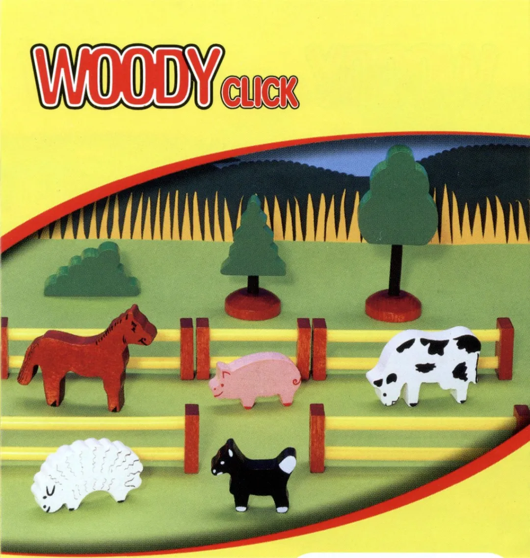 Beleduc Woody Click Boerderijdieren Bouwset