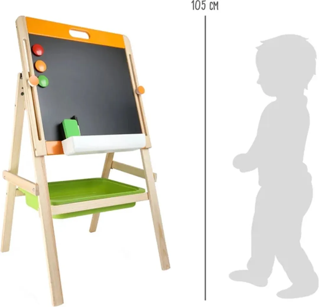 Small Foot Houten Krijt- en Magneetbord 7-delig - Groen/Rood