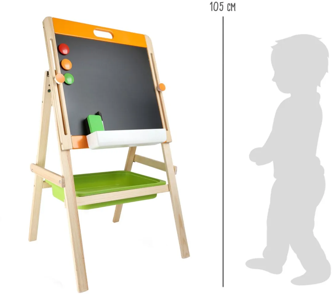 Small Foot Houten Krijt- en Magneetbord 7-delig - Groen/Rood