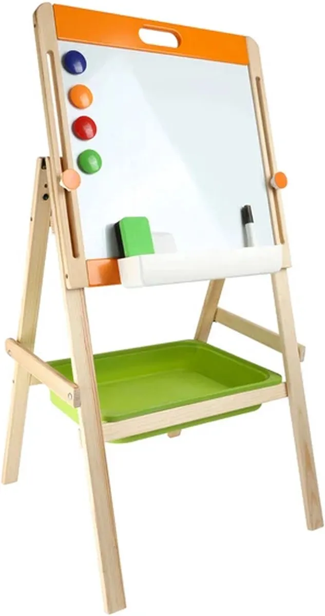 Small Foot Houten Krijt- en Magneetbord 7-delig - Groen/Rood - afbeelding 6 van 6