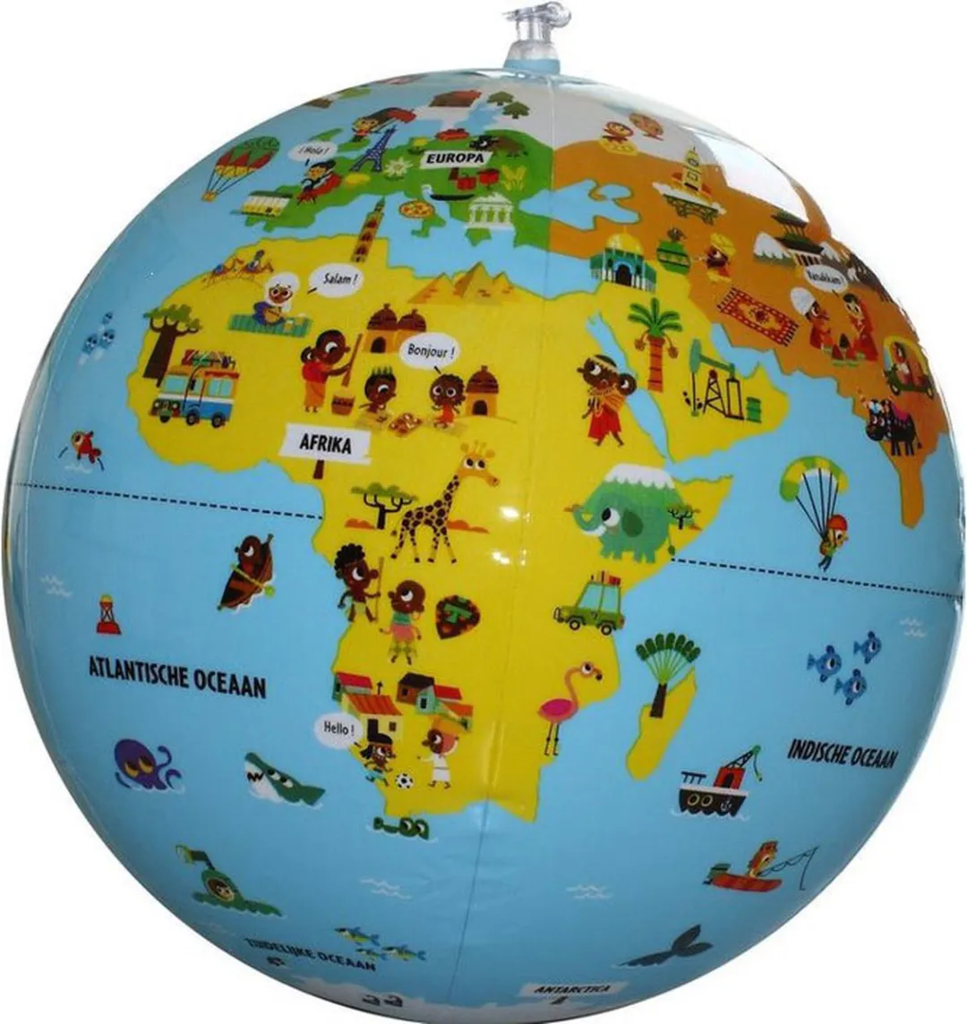 Caly Toys Maxi Globe - Opblaasbare wereldbol voor kinderen - 50 cm