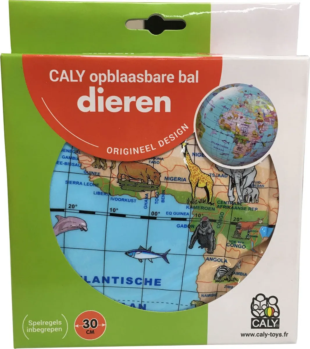 Caly Toys Maxi Globe - Opblaasbare wereldbol voor kinderen - 50 cm