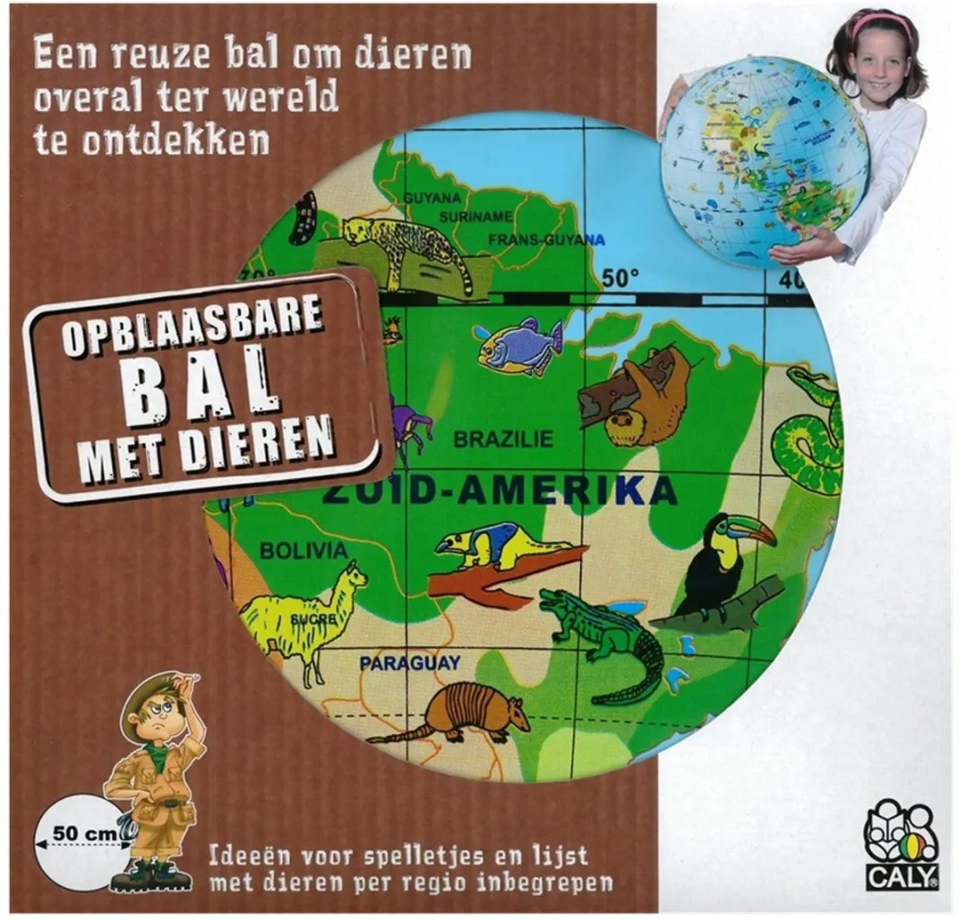 Caly Toys Maxi Globe - Opblaasbare wereldbol voor kinderen - 50 cm