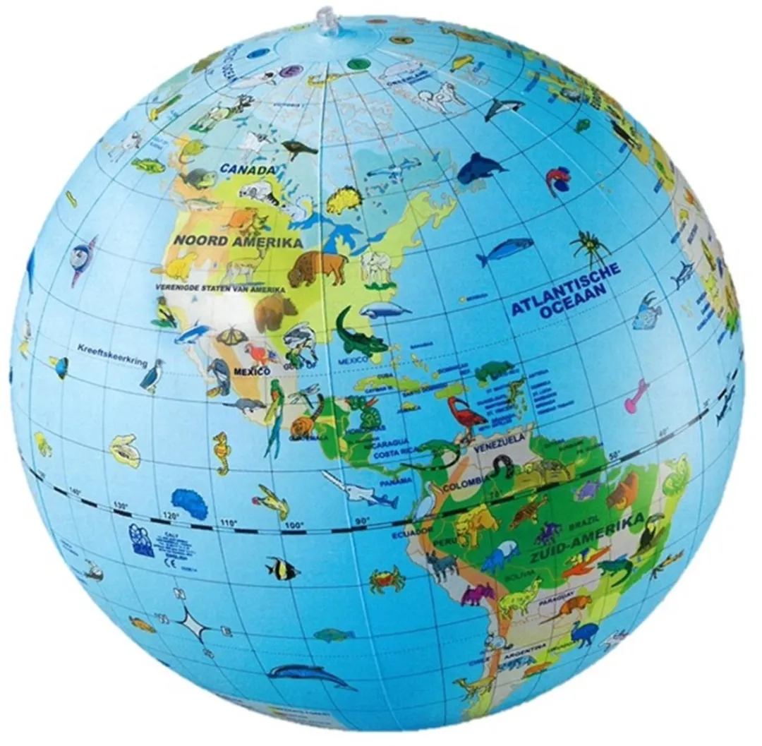 Caly Toys Maxi Globe - Opblaasbare wereldbol voor kinderen - 50 cm