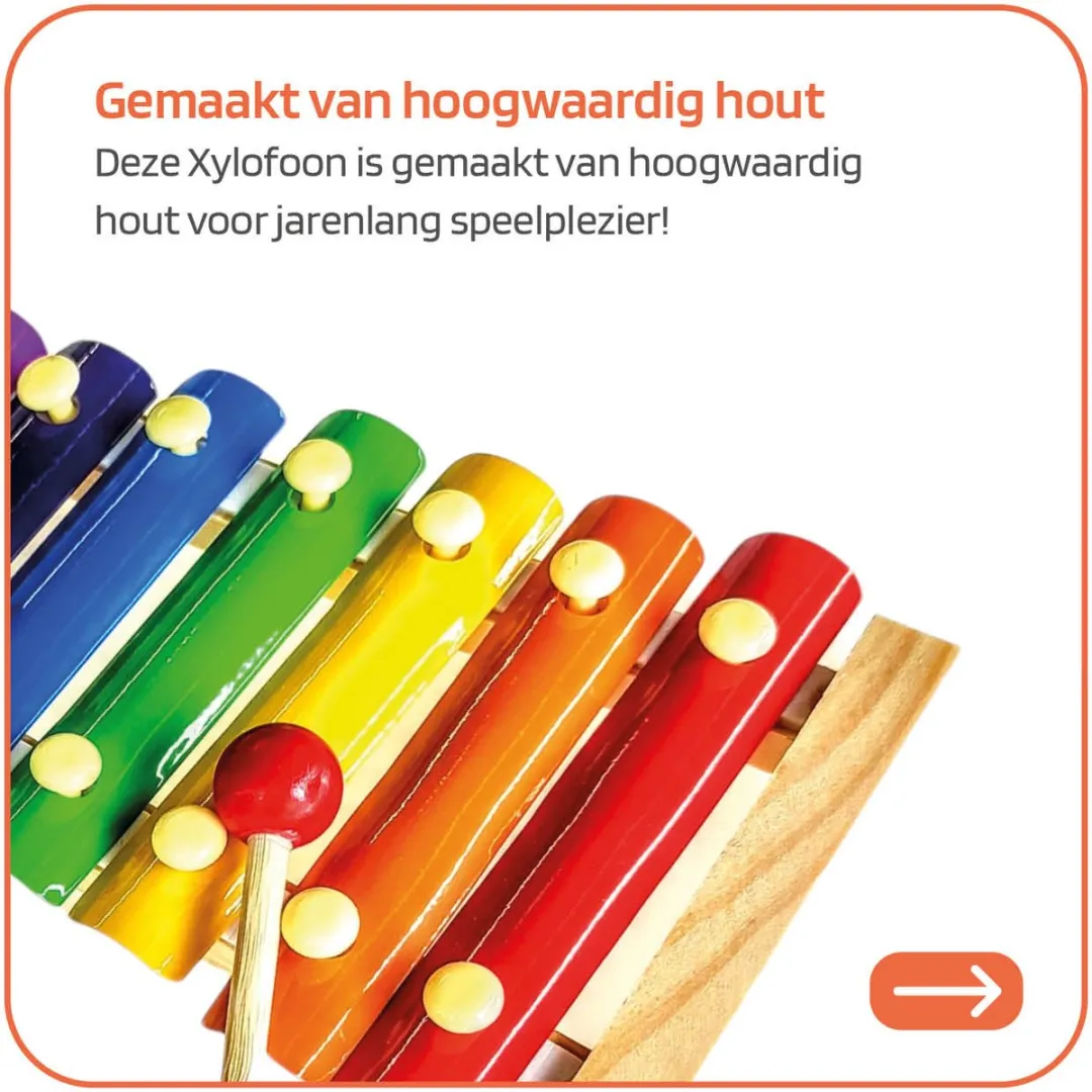 Jobber Toys Xylofoon Blokfluit Instrumenten Set - Xylofoon + Blokfluit - afbeelding 6 van 6