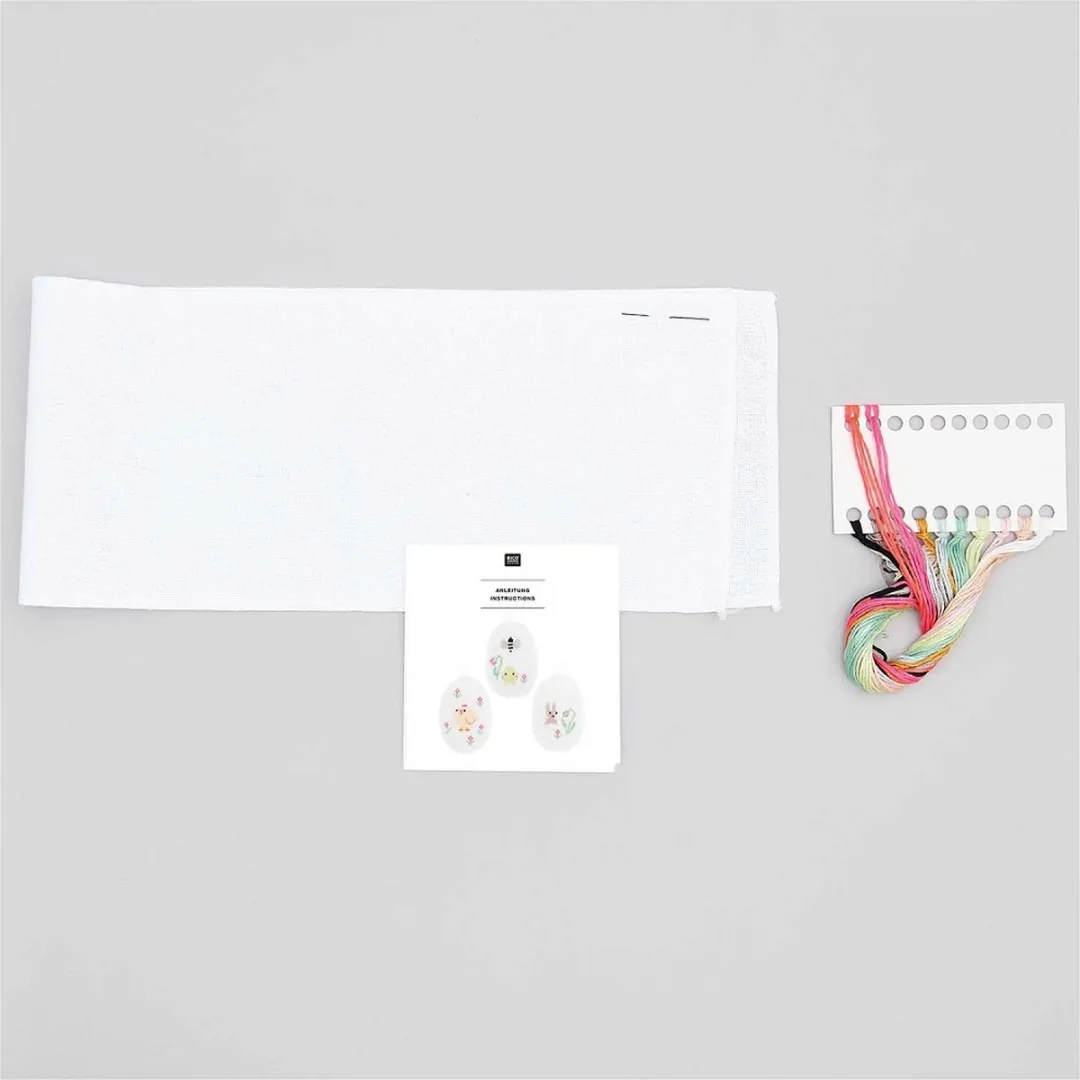 Rico Design Pasen Borduurpakket 3 Stuks - 100255