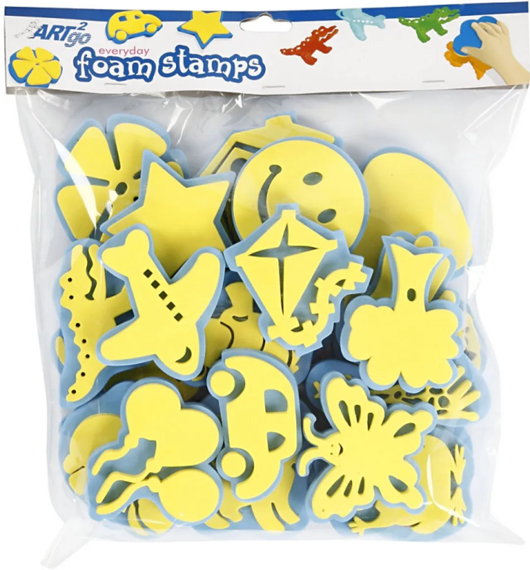 Creativ Company Foam Stempels - 24 Stuks Multicolor