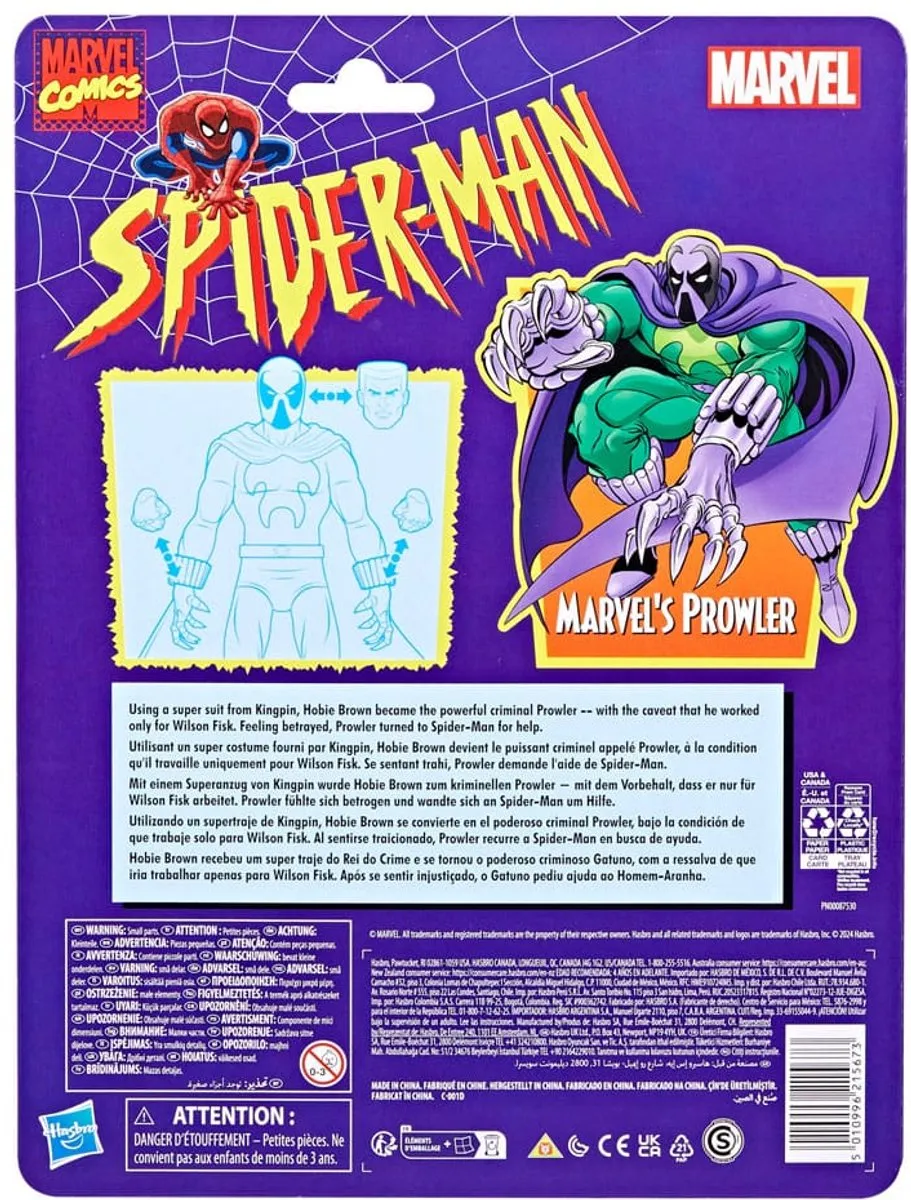 Hasbro Spider-Man Marvel Legends Prowler Action Figuur 15cm - Multi