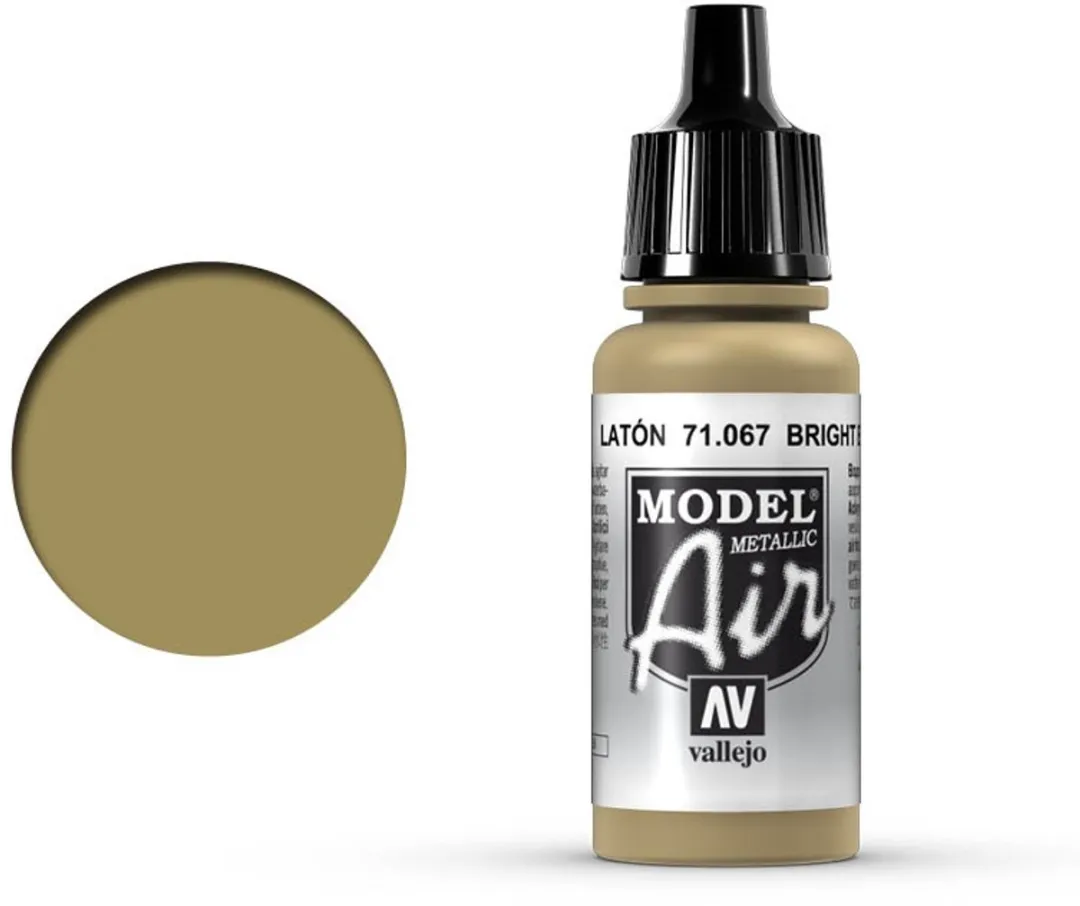 Vallejo Model Air Bright Brass Metallic Acrylverf 17ml