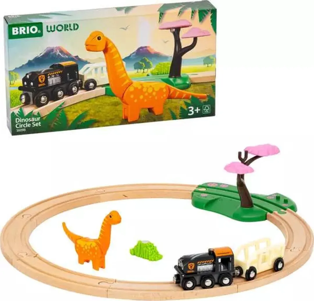 Brio Treinbaan Cirkel Dinosaurus 12-delig - Multicolor