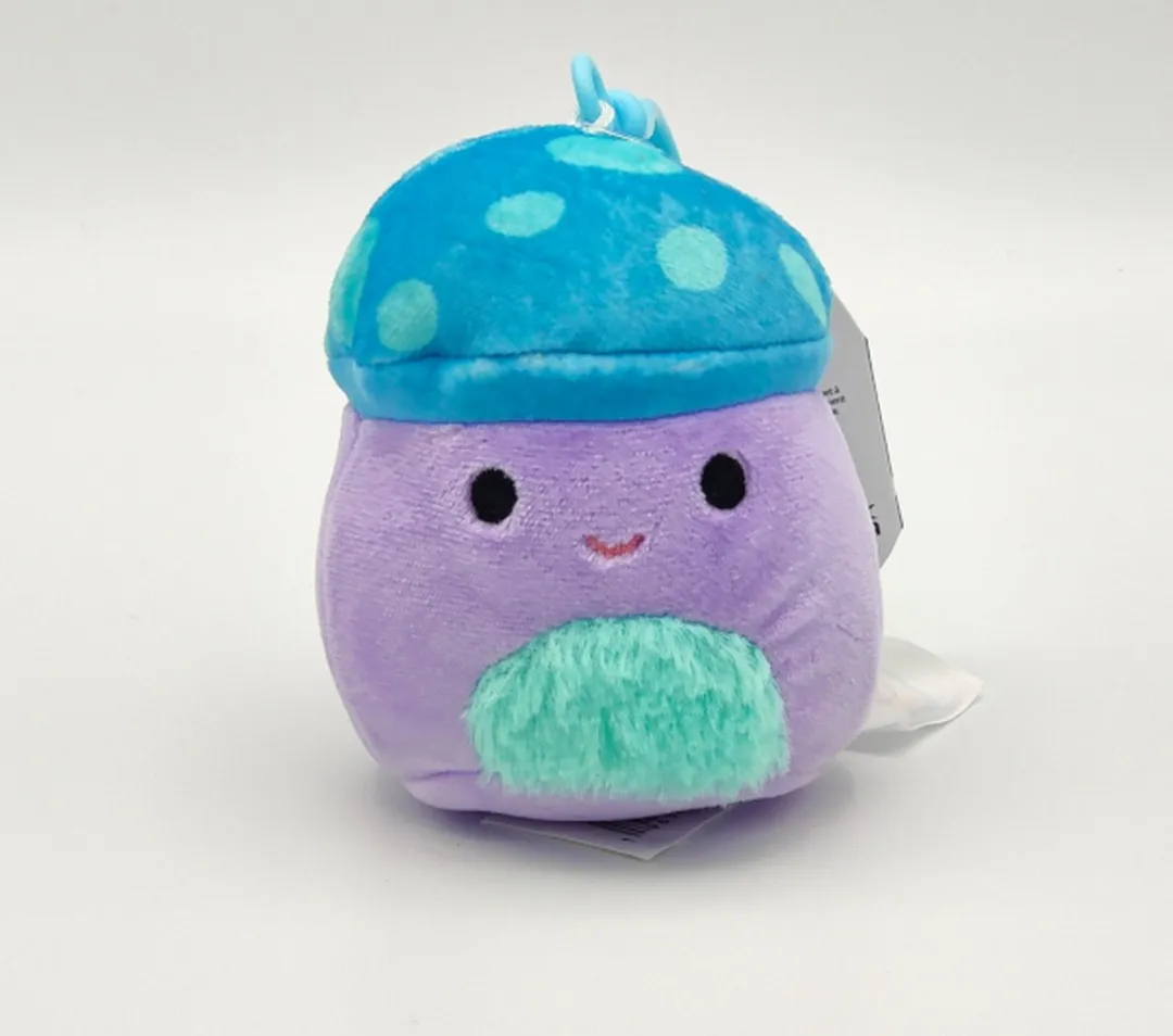 Squishmallows Pyle the Mushroom Clip On 3,5 inch - Paars/Blauw