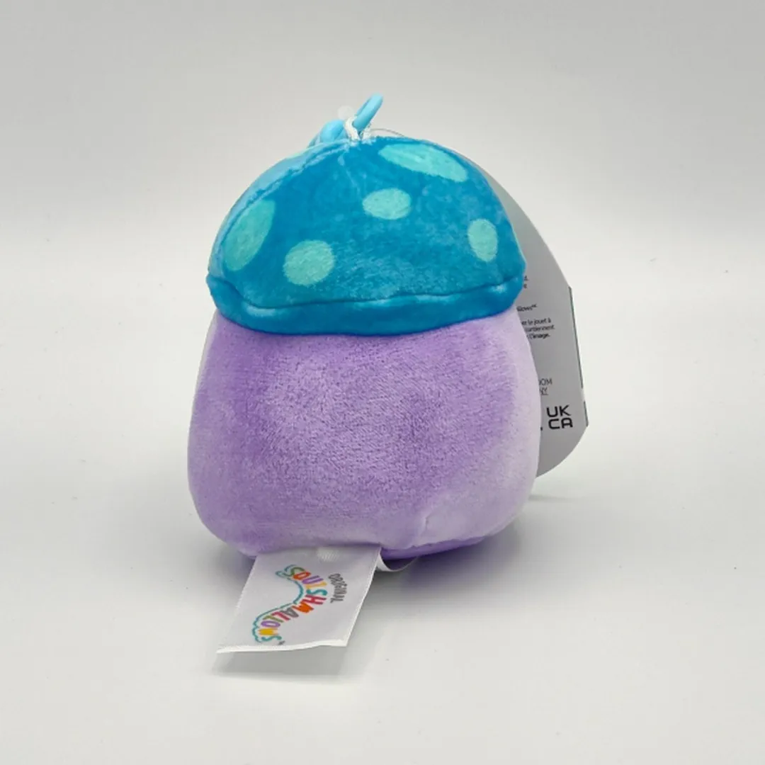 Squishmallows Pyle the Mushroom Clip On 3,5 inch - Paars/Blauw