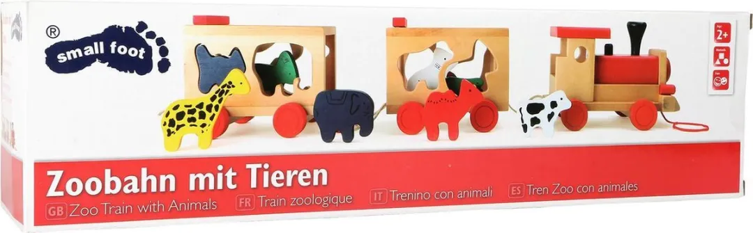 Small Foot Houten Dierentuintrein - Bruin