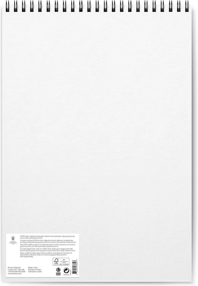Winsor & Newton Classic Aquarelpapier Spiraalblok A3 - 12 Vel 300g/m²