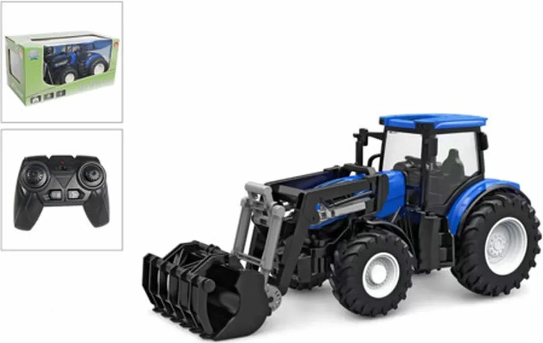 Kids Globe RC Tractor met Frontlader 510315 - Blauw