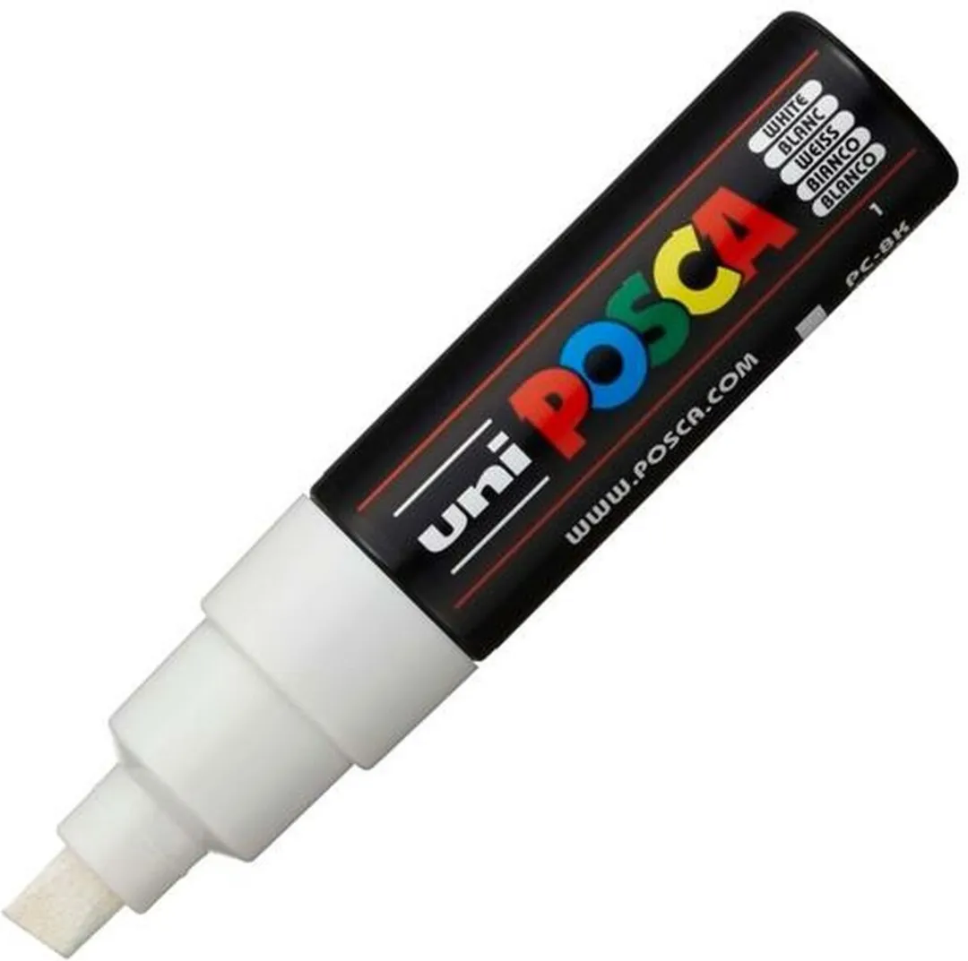 Posca PC-8K Markeerstift Wit - 6 Stuks