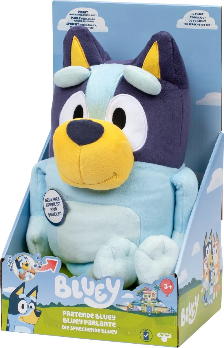 Moose Toys Bluey Pratende Knuffel - Blauw