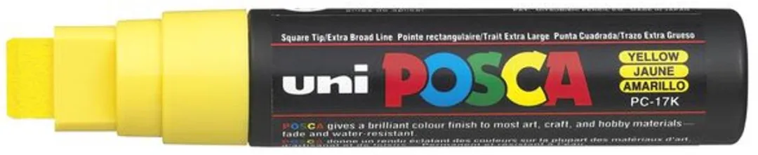 Posca Uni Posca PC17K Verfmarker - Geel - afbeelding 6 van 6