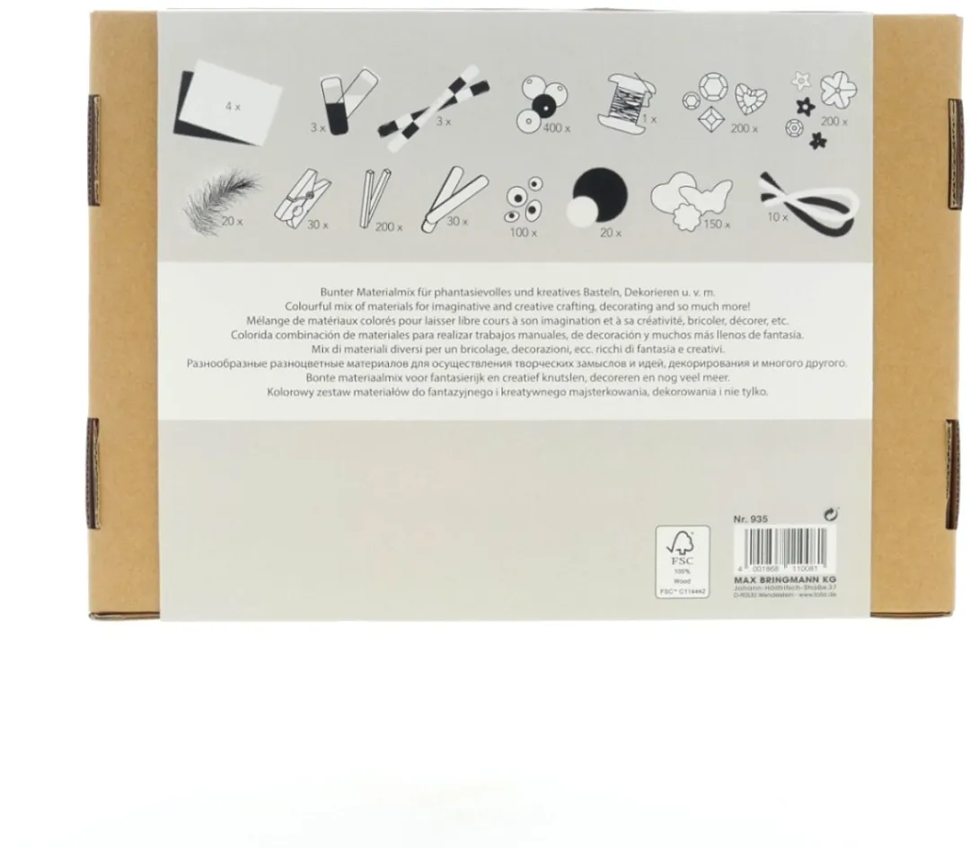 Folia Kreativebox Knutselpakket 1300 Stuks - Mixed