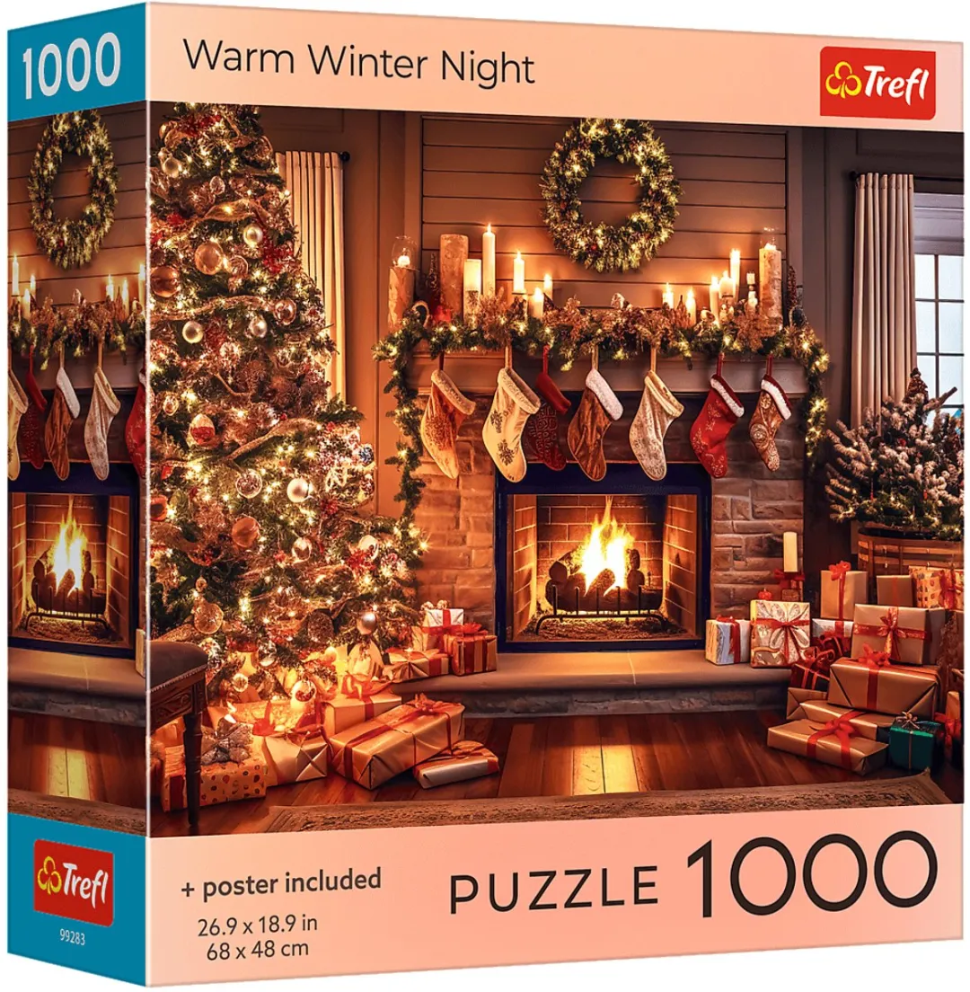 Trefl Legpuzzel 1000 Stuks A Warm Winter Night - Kerstmis Multicolor