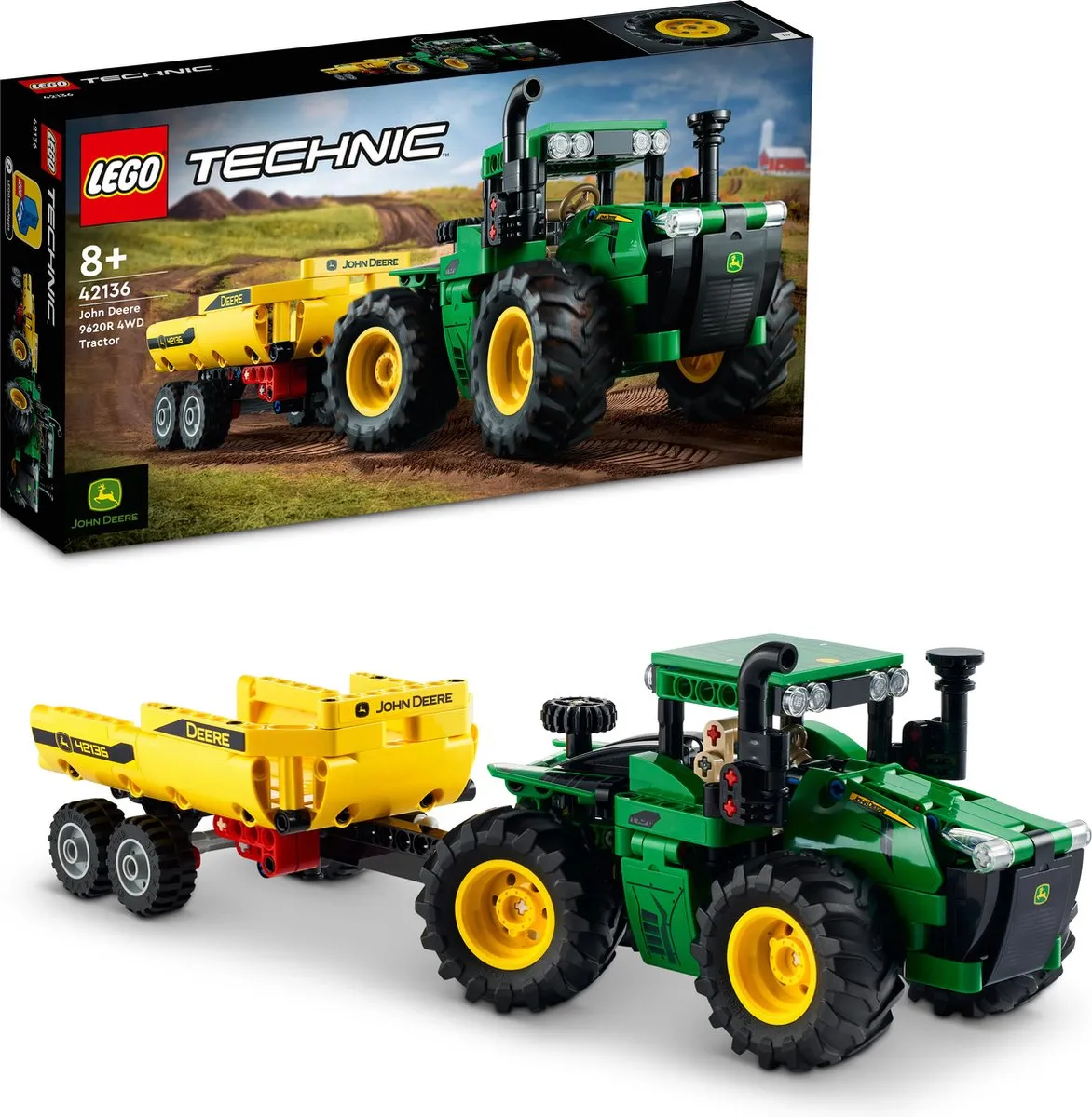 LEGO Technic John Deere 9620R 4WD Tractor 42136 - 390 Stukken