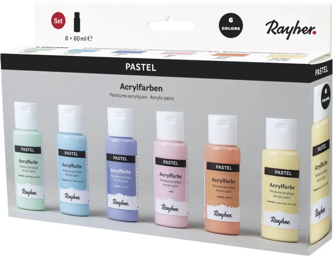 Rayher Acrylverf Set 24 Stuks 60ml Pastel