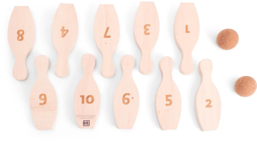 BS Toys Bowling Kegelspel - 10 Kegels - Multicolor - afbeelding 6 van 6