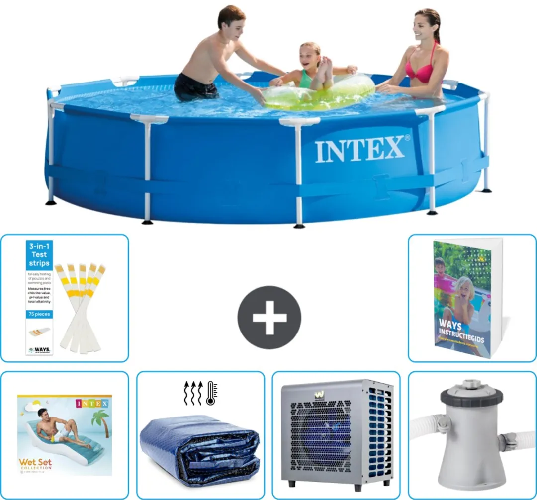 Intex 28200NP-Blauw Rond Frame Zwembad 305x76cm