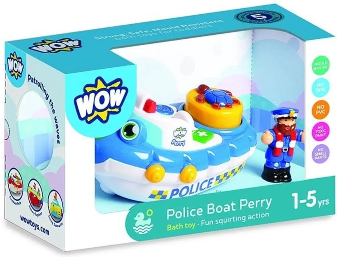 WOW Toys Police Boat Perry WW 10347 - Meerkleurig