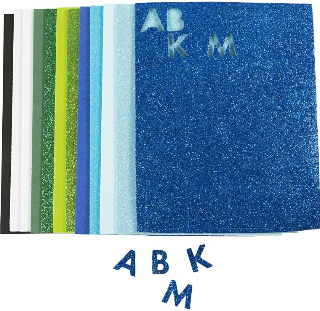 Creativ Company Foam Vellen 14x25cm Blauw/ Groen