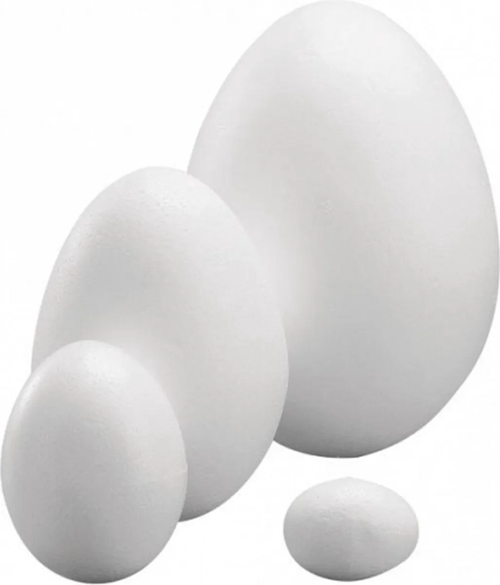 Rayher Piepschuim Eieren 10 Stuks - Wit